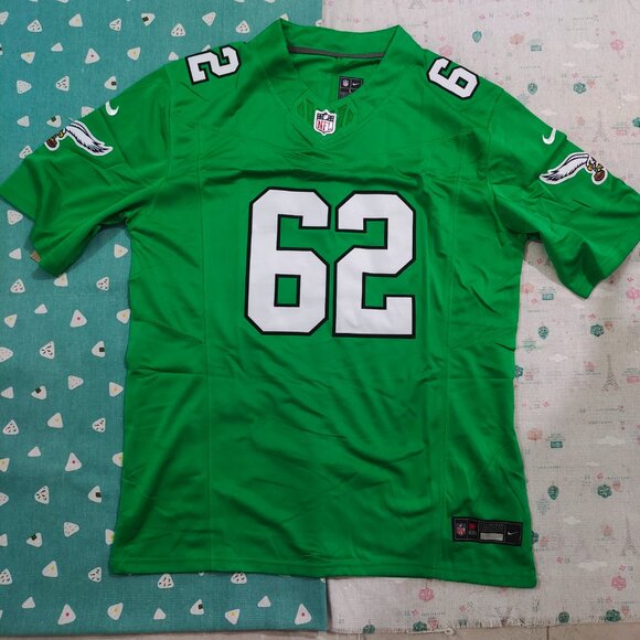 Philadelphia Eagles Kelly Jason Kelce Game #62 Green Jersey - Picture 2 of 9